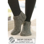 Leaf Ankle Socks by DROPS Design - Wzór na Dziergane Skarpetki Rozmiar 35 - 43