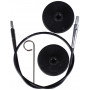 KnitPro Drut / Kabel do wymiennych okrągłych igieł dziewiarskich 28 cm (staje się 50 cm z igłami) Czarny
