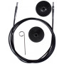 KnitPro Drut / Kabel do wymiennych okrągłych igieł dziewiarskich 35 cm (staje się 60 cm z igłami) Czarny