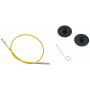 KnitPro Drut / kabel do krótkich wymiennych okrągłych igieł dziewiarskich 20 cm (staje się 40 cm wraz z igłami) Żółty