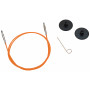 KnitPro Drut / Kabel do wymiennych okrągłych igieł dziewiarskich 56 cm (staje się 80 cm z igłami) Pomarańczowy