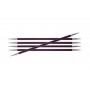 KnitPro Zing Hosiery Pegs Aluminium 15cm 6.00mm / 5.9in US10 Purple Velvet.