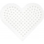 Hama Midi Beadboard Heart Small Biały 9x7,5cm - 1 szt.