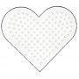 Hama Midi Beadboard Heart Small Biały 9x7,5cm - 1 szt.