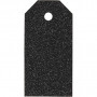 Etykiety Manilla Glitter Black 5x10cm - 15 szt.