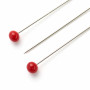 Prym Button Pins Glass Head Red 0,6x30mm - 5 g