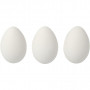 12 Plastikowe Jajka Białe 6cm - 12 szt.