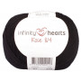 Infinity Hearts Rose 8/4 Włóczka Unicolor 01 Czarny