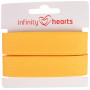 Infinity Hearts Taśma do Obszywania/Lamówka 100% Bawełna 40/20mm 92 Żółta - 5m