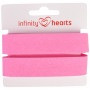 Infinity Hearts Taśma do Obszywania/Lamówka 100% Bawełna 40/20mm 08 Różowa - 5m