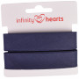 Infinity Hearts Taśma do Obszywania/Lamówka 100% Bawełna 40/20mm 12 Granatowa - 5m