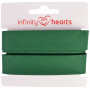 Infinity Hearts Taśma do Obszywania/Lamówka 100% Bawełna 40/20mm 25 Ciemnozielona - 5m