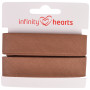 Infinity Hearts Taśma do Obszywania/Lamówka 100% Bawełna 40/20mm 16 Brązowa - 5m