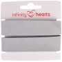 Infinity Hearts Taśma do Obszywania/Lamówka 100% Bawełna 40/20mm 61 Jasnoszara - 5m