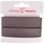 Infinity Hearts Taśma do Obszywania/Lamówka 100% Bawełna 40/20mm 86 Ciemnoszara - 5m