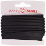 Infinity Hearts Wypustka Bawełna 11mm 02 Czarna - 5m
