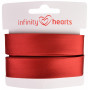 Infinity Hearts Taśma do Obszywania/Lamówka Wiskoza Satynowa 40/20mm 1309 Czerwona - 5m