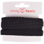 Infinity Hearts Lamówka Elastyczna Łamana Koronka 22/11mm 030 Czarna - 5m