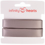 Infinity Hearts Taśma do Obszywania/Lamówka Wiskoza Satynowa 40/20mm 1701 Szara - 5m