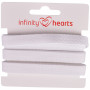 Infinity Hearts Tasiemka w Jodełkę 100% Bawełna 10mm 01 Biała - 5m