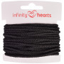 Infinity Hearts Sznurek do Kurtek Poliester 3mm 10 Czarna - 5m