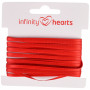 Infinity Hearts Wstążka Satynowa Dwustronna 3mm 250 Czerwona - 5m