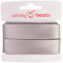 Infinity Hearts Wstążka Satynowa Dwustronna 15mm 017 Szara - 5m