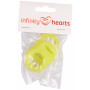 Infinity Hearts Klips do Smoczka/Regulator D?ugo?ci ?a?cuszka Limonkowy 5x3cm - 5 szt.