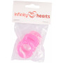 Łańcuszek do smoczka Infinity Hearts Adapter Pink 5x3cm - 5 szt.
