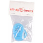 Łańcuszek do smoczka Infinity Hearts Adapter Niebieski 5x3cm - 5 szt.