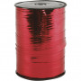 Wstążka prezentowa, metalowa czerwona, szer: 10 mm, błyszcząca, 250 m/ 1 rl.