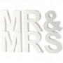 Litery, białe, MR & MRS , wys.: 17,5 cm, gł. 4,5 cm, 1 zestaw
