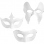 Maski, białe, wys: 10-20 cm, szer: 18-20 cm, 3x4 szt./ 1 pk.