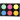 Akwarela, kolory neonowe, wys: 16 mm, śr. 44 mm, 1 zestaw