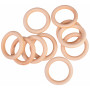 Pierścienie drewniane Infinity Hearts / Pierścienie kurtynowe drewniane okrągłe 70 mm - 10 szt.