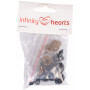 Infinity Hearts Safety Eyes/Amigurumi Eyes Black 18mm - 5 zestawów