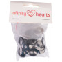 Infinity Hearts Safety Eyes/Amigurumi Eyes Black 20mm - 5 zestawów