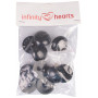 Bezpieczne oczy Infinity Hearts / Oczy Amigurumi czarne 40 mm - 5 zestawów
