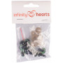 Infinity Hearts Safety Eyes/Amigurumi Eyes Green 12mm - 5 zestawów