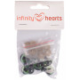 Infinity Hearts Safety Eyes/Amigurumi Eyes Green 14mm - 5 zestawów
