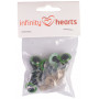 Infinity Hearts Safety Eyes/Amigurumi Eyes Green 16mm - 5 zestawów