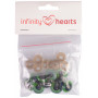 Infinity Hearts Safety Eyes/Amigurumi Eyes Green 18mm - 5 zestawów