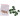 Infinity Hearts Oczka Zaciskowe do Maskotek Amigurumi Zielone 25mm - 5 zestawów 