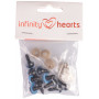 Infinity Hearts Safety Eyes/Amigurumi Eyes Blue 12mm - 5 zestawów