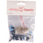 Infinity Hearts Safety Eyes/Amigurumi Eyes Blue 18mm - 5 zestawów
