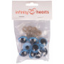 Infinity Hearts Oczka Zaciskowe do Maskotek Amigurumi Niebieskie 25mm - 5 zestawów