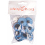 Infinity Hearts Oczka Zaciskowe do Maskotek Amigurumi Niebieskie 30mm - 5 zestawów
