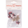 Infinity Hearts Safety Eyes/Amigurumi Eyes Red 10mm - 5 zestawów - 2. asortyment