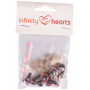 Infinity Hearts Oczka Zaciskowe do Maskotek Amigurumi Bia?e 12mm - 5 zestawów