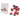 Infinity Hearts Oczka Zaciskowe do Maskotek Amigurumi Czerwone 30mm - 5 zestawów